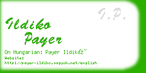 ildiko payer business card